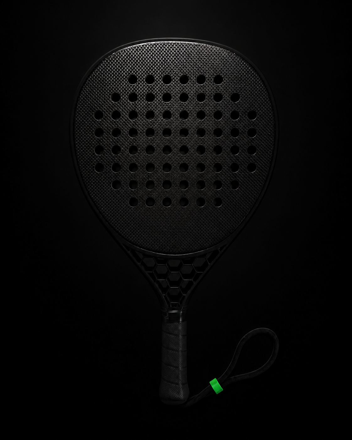 T0 Hex padel racket, front view